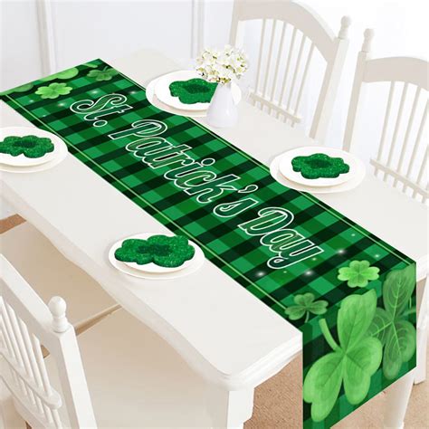 Twinkling Table Long Runners 120 Inches Dish Towels Checked Table