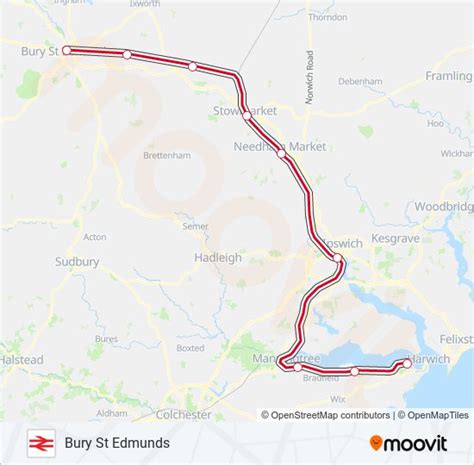 Greater Anglia Route Schedules Stops Maps Bury St Edmunds Updated