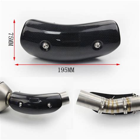 Motorcycle Exhaust Muffler Pipe Cover Carbon Fiber Protector Heat Shield Cover Guard Case For