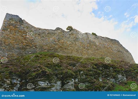 Ruins of Fortification Bulwark. Medieval Rampart Stock Image - Image of architectonic, landmark ...