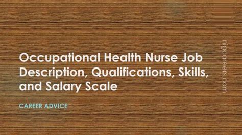 Occupational Health Nurse Job Description Skills And Salary