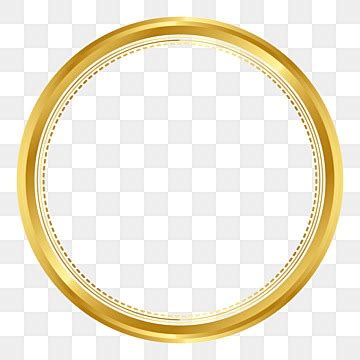 Circle Golden Frame Vector PNG Images Golden Circle Frame Border