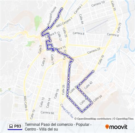 Ruta P83 Horarios Paradas Y Mapas Av 3n Entre Cl 31 Y 30Terminal