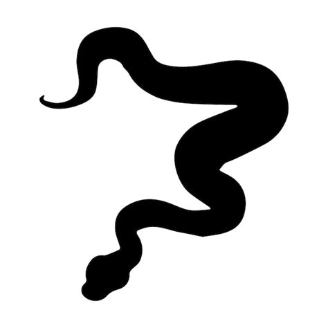 Premium Vector Snake Silhouette Black Isolated With White Background