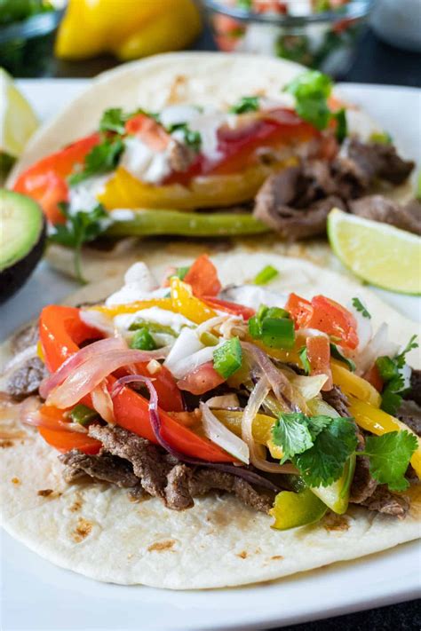 Easy Beef Fajita Recipe Fajita Tacos A Table Full Of Joy