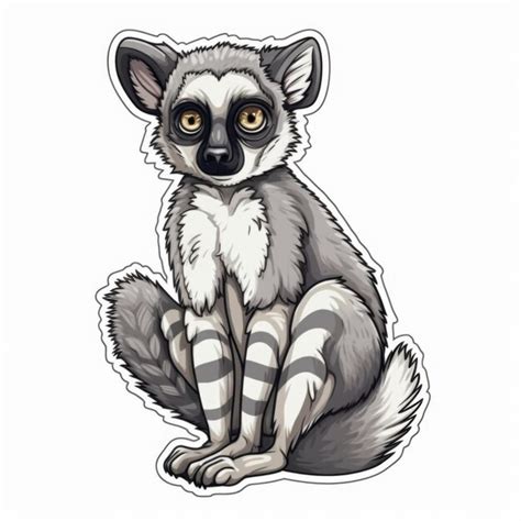 Premium Photo Cute Cartoon Lemur Sticker