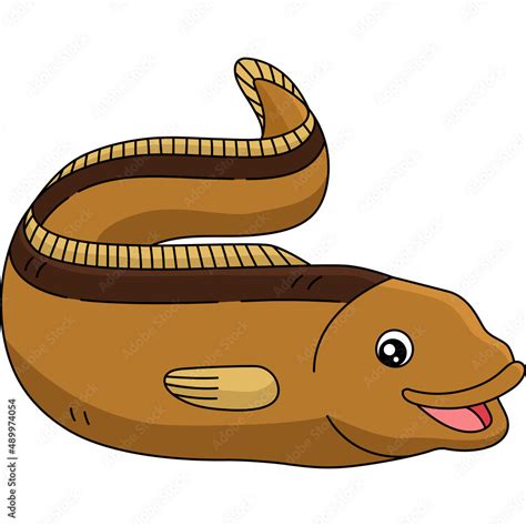 Eel Cartoon Colored Clipart Illustration Stock Vector Adobe Stock