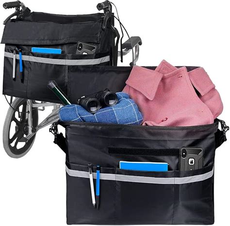 Supregear Wheelchair Bag Wheelchair Accessory Bag Large Capacity Pouch With Secure