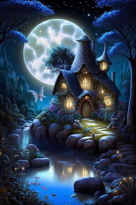 Fantasy Art Landscapes Fantasy Landscape Cute Cottages Fairytale