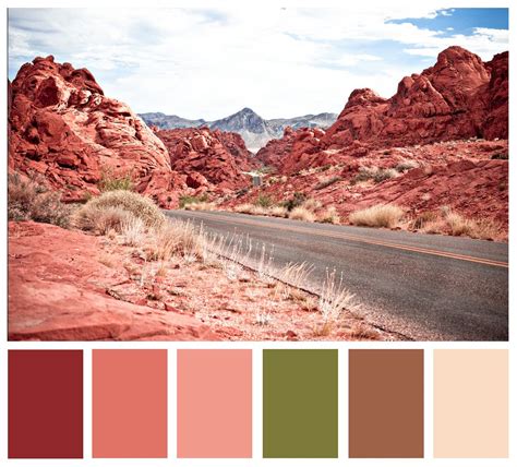 Valley Of Fire Las Vegas Color Palette Colour Pallette Palette