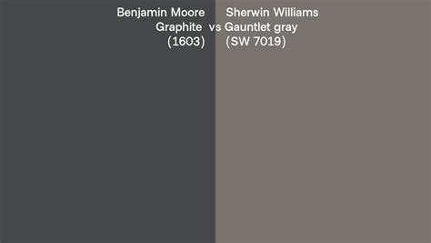 Benjamin Moore Graphite 1603 Vs Sherwin Williams Gauntlet Gray Sw