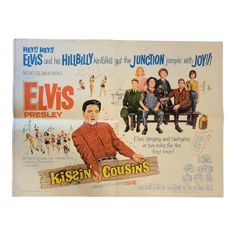 Original Elvis Presley Kissin Cousins Movie Poster 1964 Rare Chairish