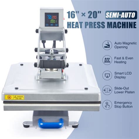 Heat Press Machine Auto Open Clamshell 16x20 Slide Out Base T Shirt