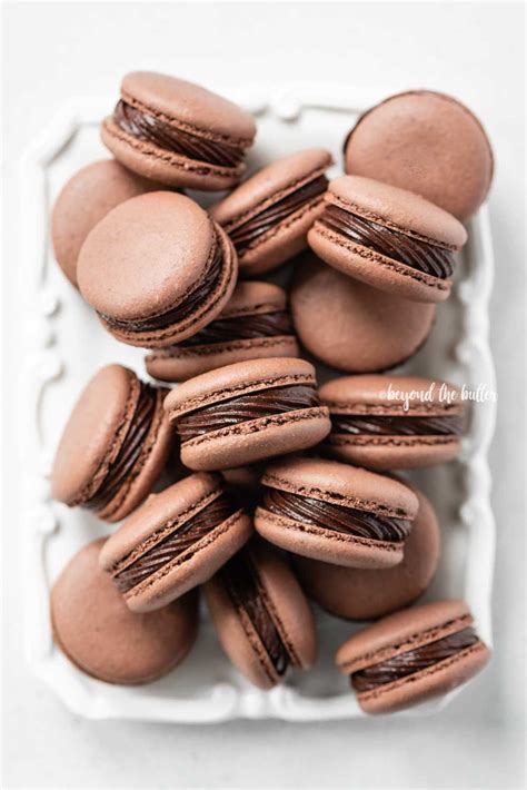 Dark Chocolate Macarons Beyond The Butter Recipe Chocolate