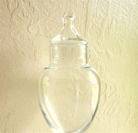 Tall Pedestal Apothecary Jar With Lid Clear Glass By Shabbynchic