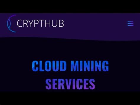 Crypthub Cloud Mining Project Start Cloud Mining And Get Good