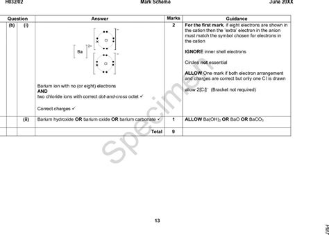 Specimen MS Paper 2 OCR Chemistry A AS Level 4 1