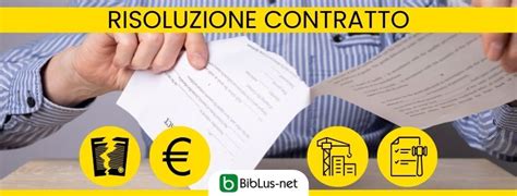 Risoluzione Contratto Di Appalto Fac Simile Da Scaricare Biblus