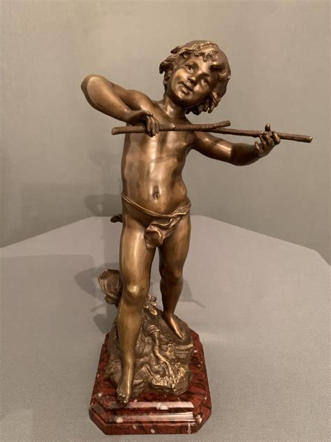 Proantic Futur Musicien Bronze De Louis Auguste Moreau 1855