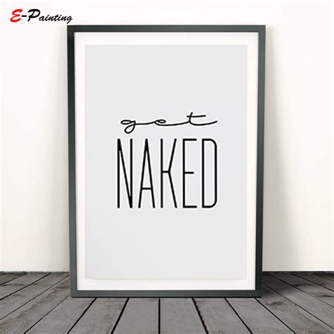 Modern Get Naked Funny Bathroom Wall Art Canvas Painting Poster