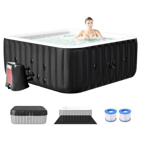 Person Inflatable Hot Tub Large Square Portable Blow Up Want It All