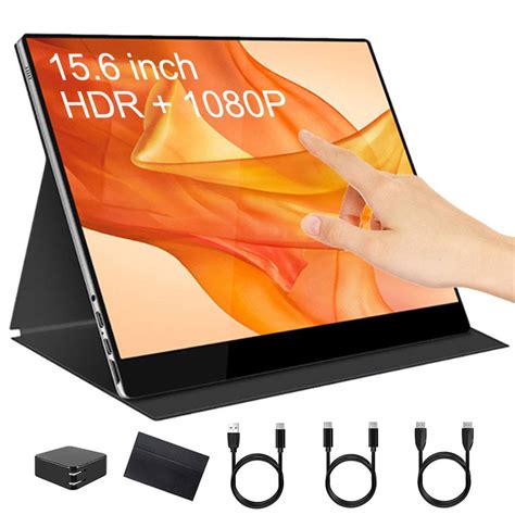 Buy 15.6'' Portable Monitor Touchscreen, 1080P HDR Display IPS 178 ...