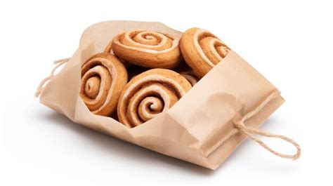 Premium Photo Cinnamon Swirl Cookies Bag On White Background