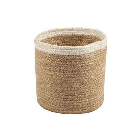 Round Natural Picnic Jute Baskets Home Usable Pure Jute Basket Jute