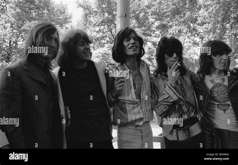 Die Rolling Stones Pop Gruppe 1969 Mick Taylor Mick Jagger Im Hyde Park