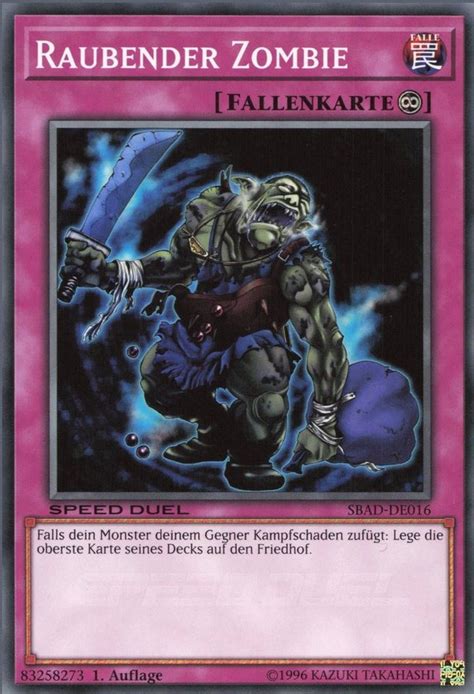 ᐅ Recollectibles Sammelkarte Yugioh Karte Raubender Zombie Deutsch Yu