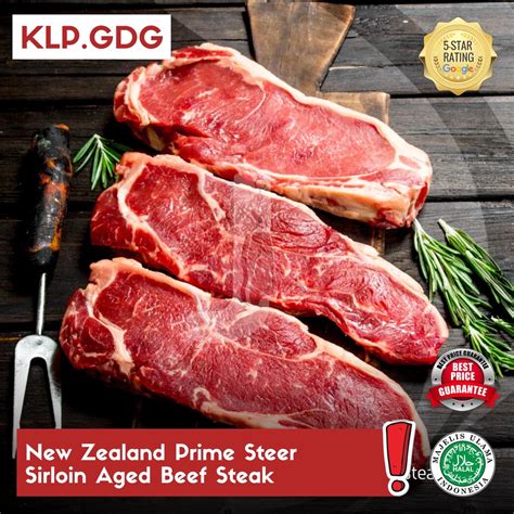 Jual New Zealand Prime Steer Sirloin Aged Beef Steak Gr Klp Gading