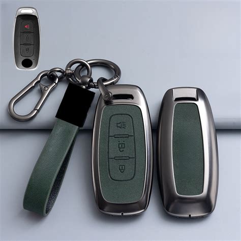 Zinc Alloy Leather Car Key Fob Case Cover Bag For Nissan Rogue