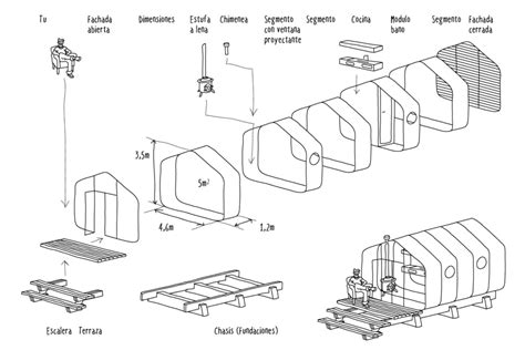 Wikkelhouse Casa De Cart N Con Estructura Modular Ecohabitar