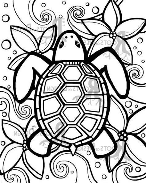 Simple Geometric Turtle Coloring Pages - Jesyscioblin