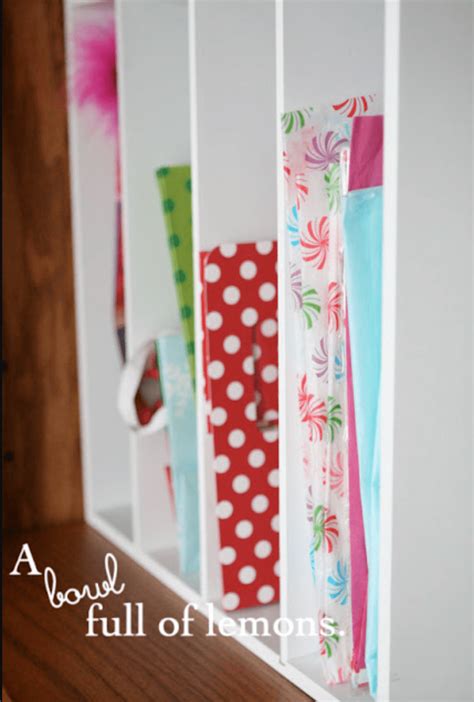 16 Clever Wrapping Paper Storage Ideas And Hacks