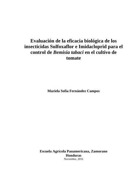 PDF Evaluación de la eficacia biológica de los insecticidas