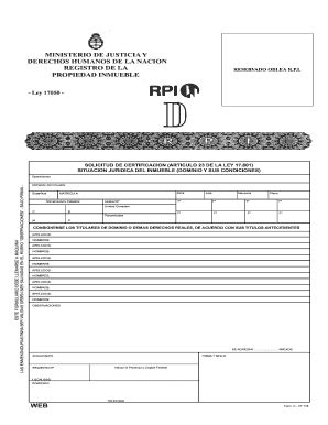 Fillable Online Dnrpi Jus Gov Ministerio De Justicia Y Derechos Humanos