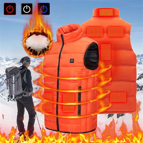 Juranmo Plus Size Electric Heated Jackets Vest Winterusb Intelligent