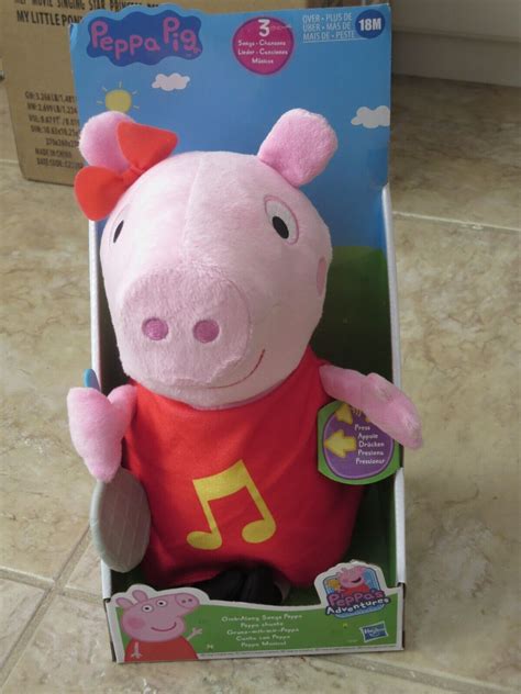 Peppa Pig Oink Along Songs Peppa Singing Plush Doll Brand New 3 Songs