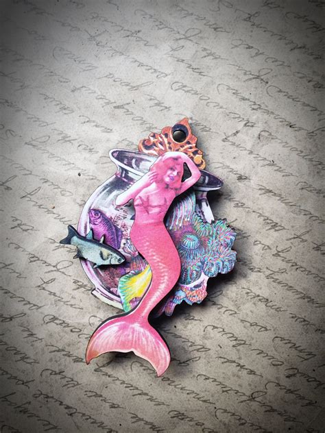 Mermaid Laser Cut Collage Ornament Etsy