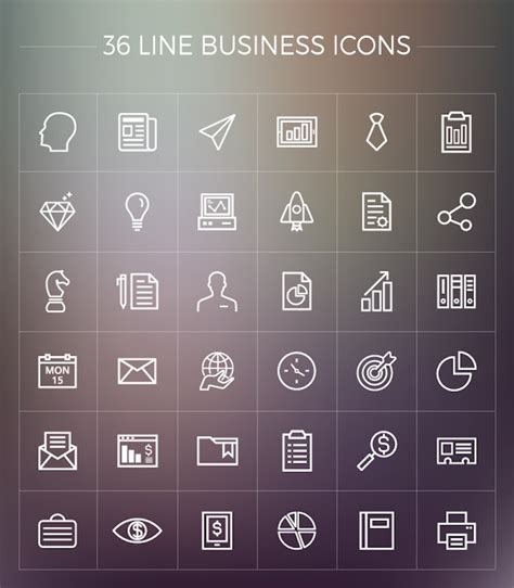 Free Line Business Icons Pack