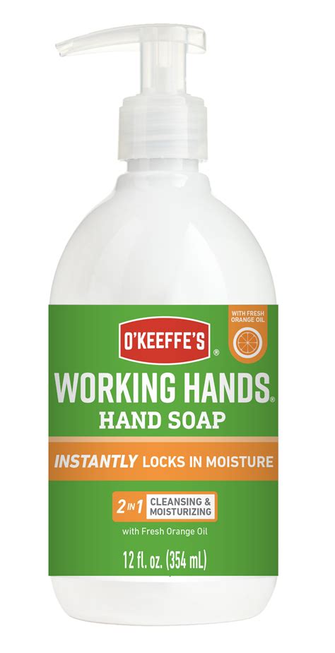 O Keeffe S Working Hands Moisturizing Liquid Hand Soap Orange 12 Fl Oz 354 Ml