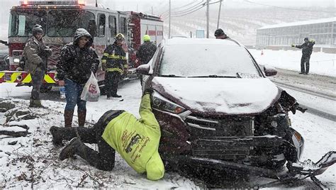 Snowy Conditions Make For Treacherous Evening Commute