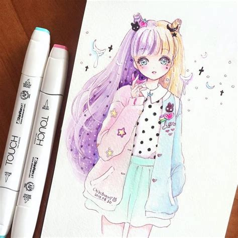 I Love Pastel Colors Chibibunny Pastel Drawings Animegirl