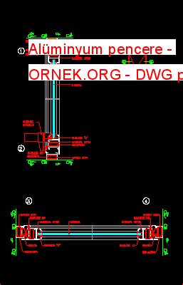 Al Minyum Pencere Dwg Projesi Autocad Projeler