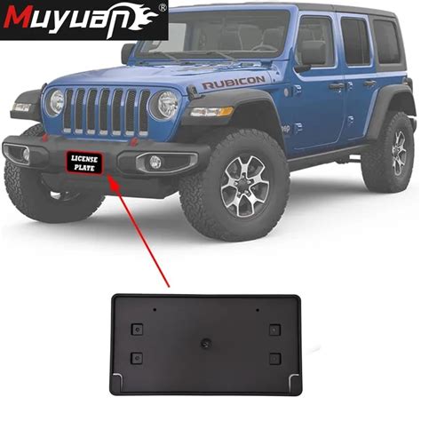 Soporte de placa de matrícula delantera accesorios para Jeep Wrangler