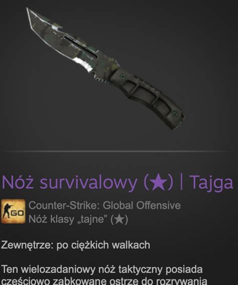 Nóż Survivalowy Tajga po ciężkich walkach CS GO 12294798483