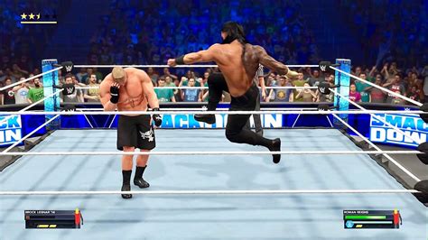 Wwe 2k23 Roman Reigns Vs Brock Lesnar Smackdown No Holds Barred Ps5 Hd Gameplay Youtube