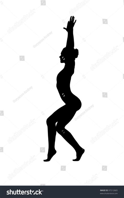 Young Naked Woman Gymnast Dance Lingerie Stok Vektör Telifsiz 97212665 Shutterstock