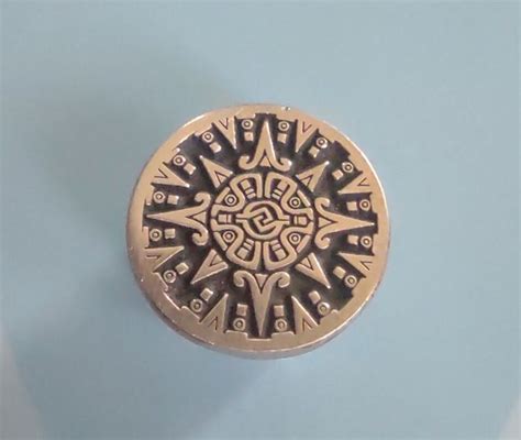 Mayan Sun Pin Kinich Ahau Design Mayan Culture Jewelry Etsy In